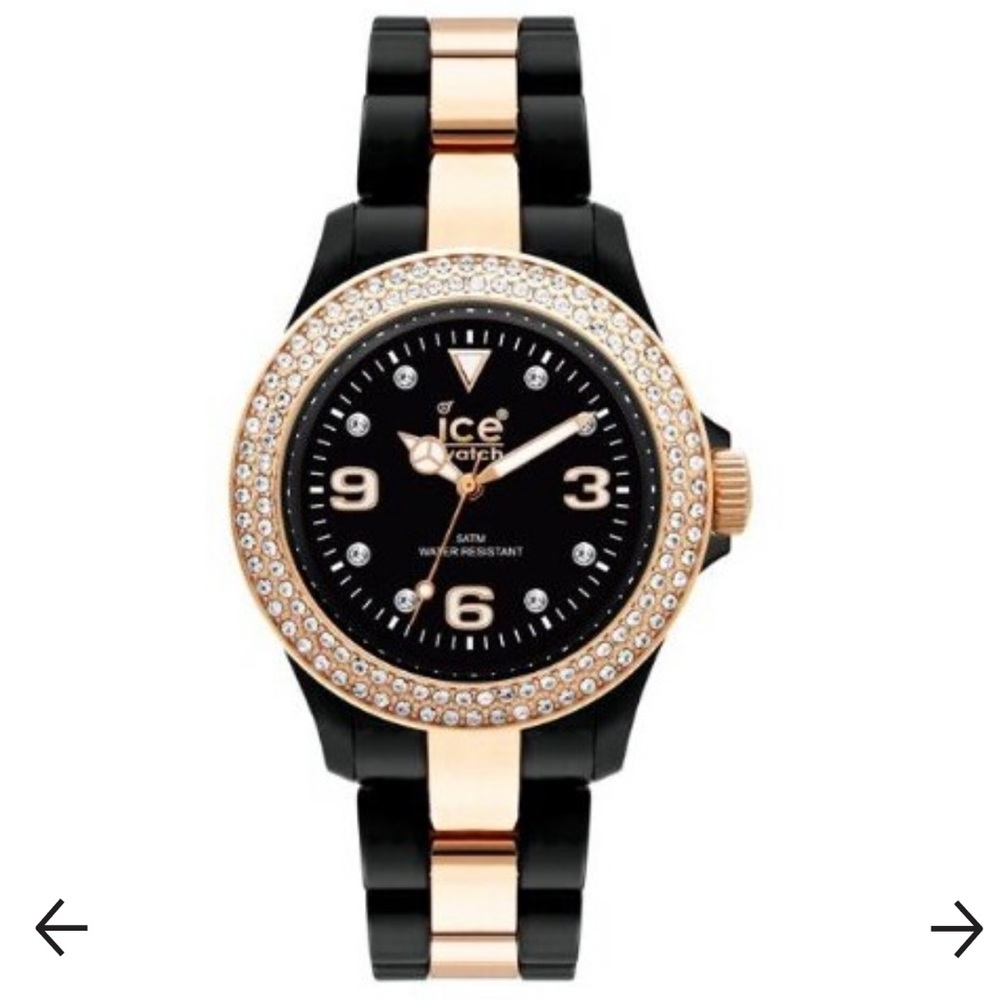 Ice Rose Gold and black watch